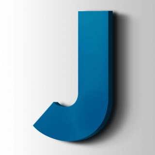 Kunststoff-Buchstabe J Big John Acryl 5015 Himmelblau – 1