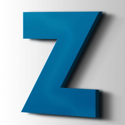 Kunststof Letter Z Big John Acrylaat 5015 Sky Blue - 1
