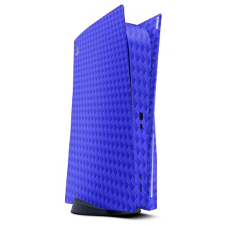 PlayStation 5 Console Skin Carbon Blauw - 1