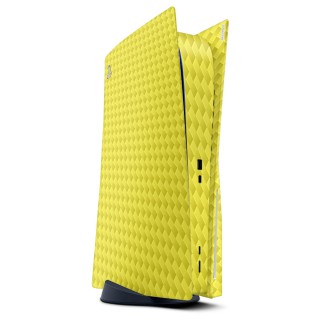 PlayStation 5 Console Skin Carbon Geel - 1