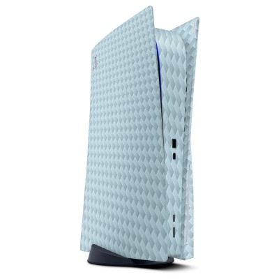 PlayStation 5 Console Skin Carbon Licht Blauw - 1