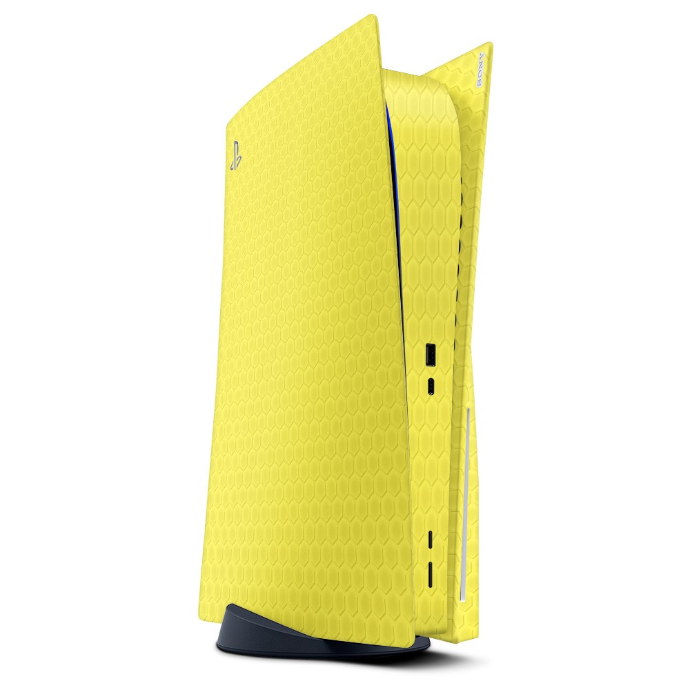 PlayStation 5 Console Skin Honeycomb Geel - 1