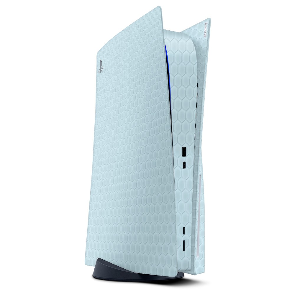 PlayStation 5 Console Skin Honeycomb Licht blauw - 1