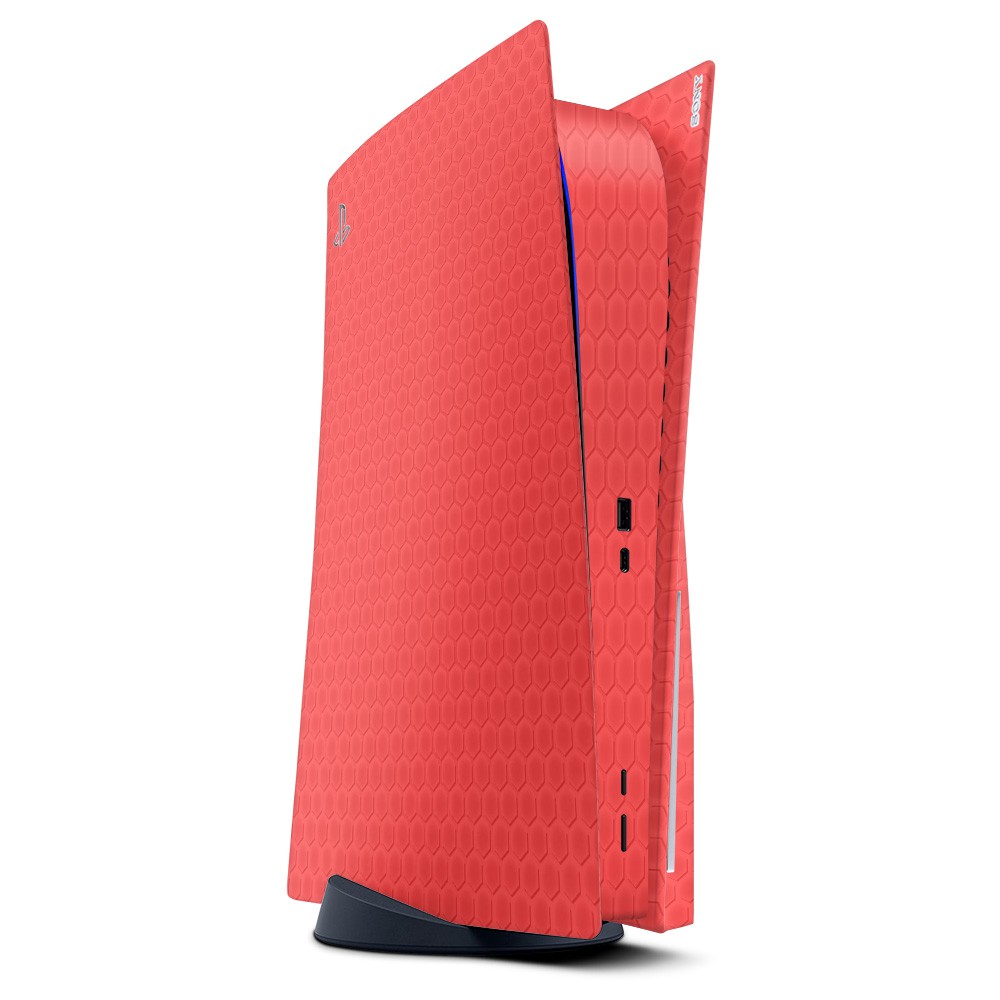 PlayStation 5 Console Skin Honeycomb Rood - 1