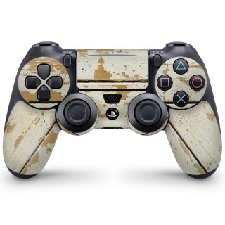 Playstation 4 Controller Skin Hout Bleached - 1