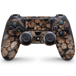 Playstation 4 Controller Skin Hout Firewood - 1