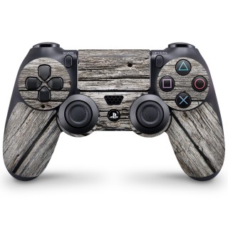 Playstation 4 Controller Skin Holz Grau – 1