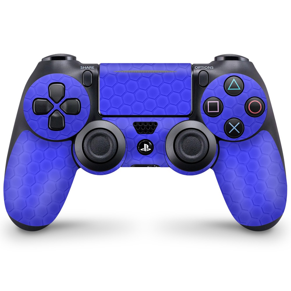 Playstation 4 Controller Skin Honeycomb Blauw - 1
