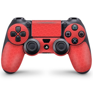 Playstation 4 Controller Skin Honeycomb Rood - 1