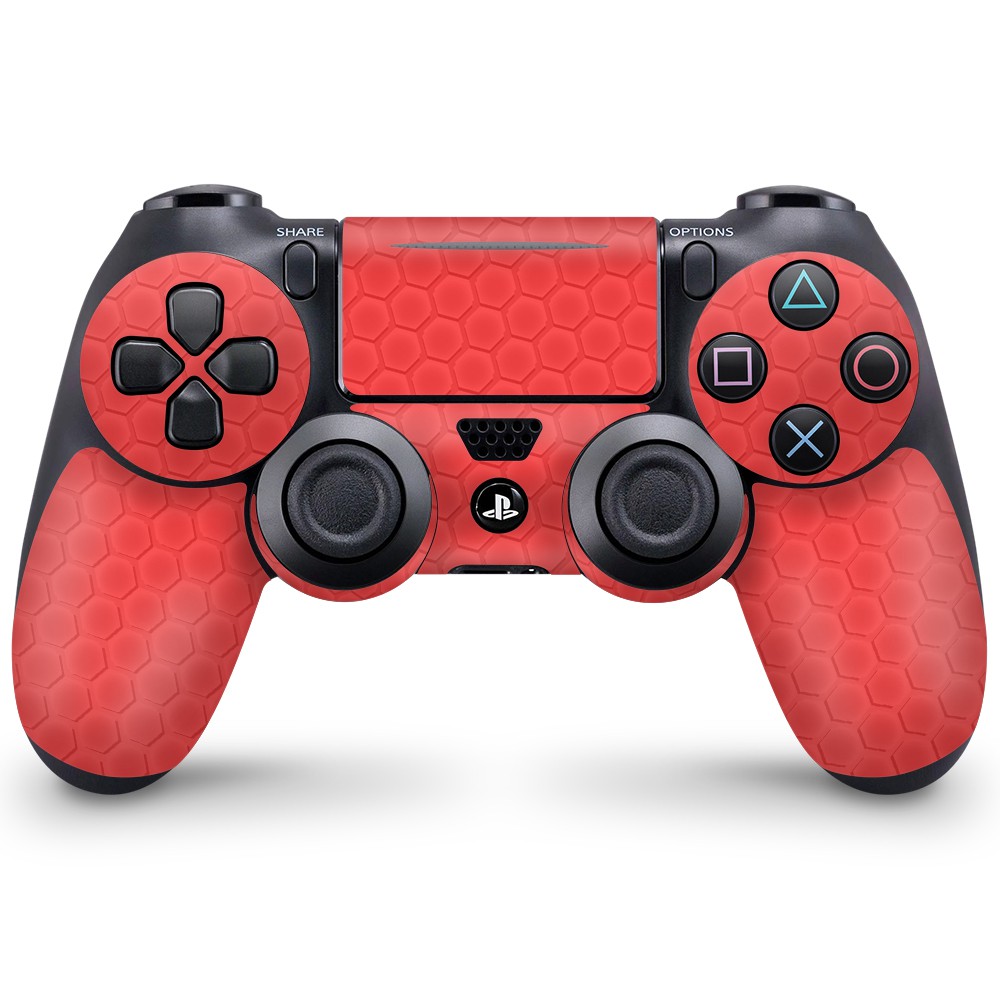 Playstation 4 Controller Skin Honeycomb Red - 1