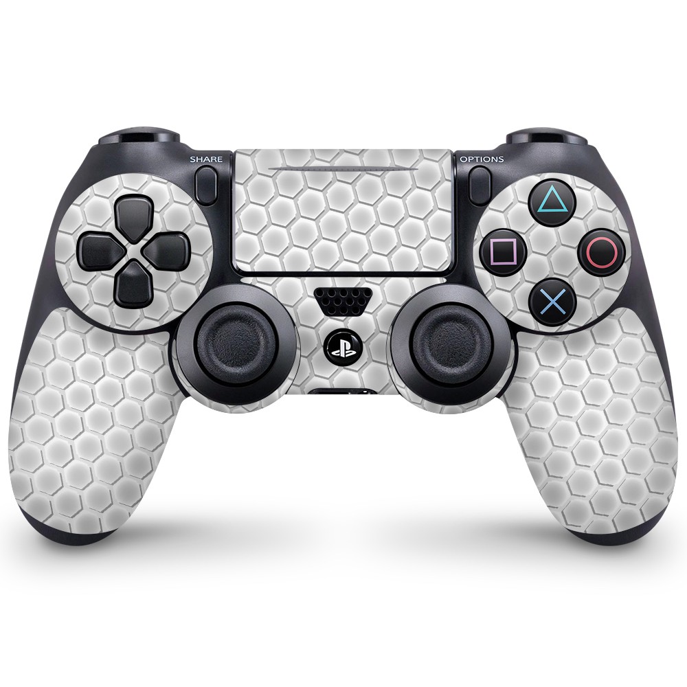Playstation 4 Controller Skin Honeycomb Wit - 1