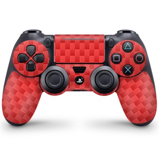 Playstation 4 Controller Skin Carbon Rot - 1