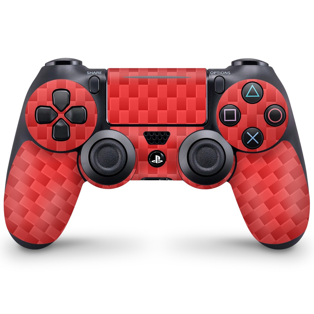 Playstation 4 Controller Skin Carbon Rood - 1