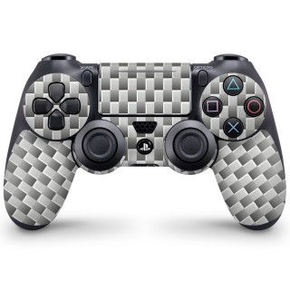 Playstation 4 Controller Skin Carbon Wit - 1