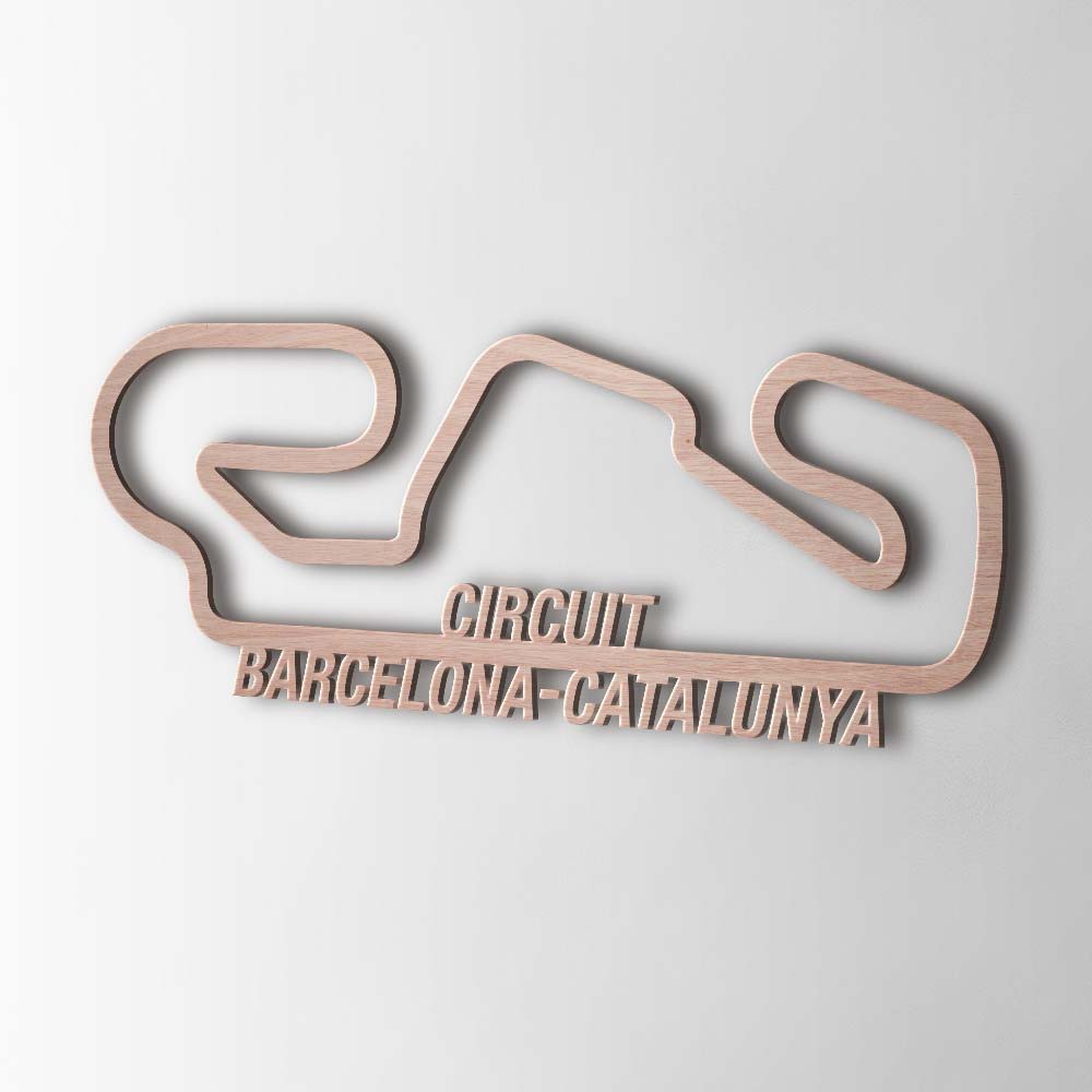 Wanddecoratie | Circuit Barcalona Catalunya | Hout - 2