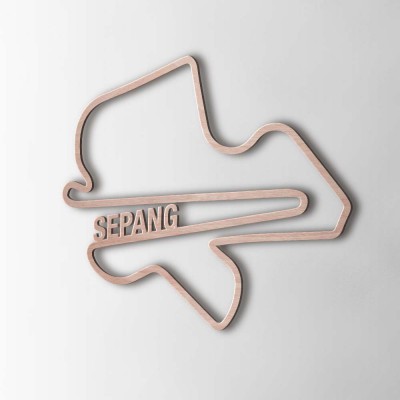 Wanddecoratie | Circuit Sepang | Hout - 1