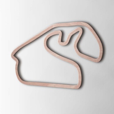 Wanddecoratie | F1 Circuit Interlagos | Hout - 1