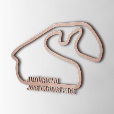 Wanddecoratie | F1 Circuit Interlagos | Hout - 2