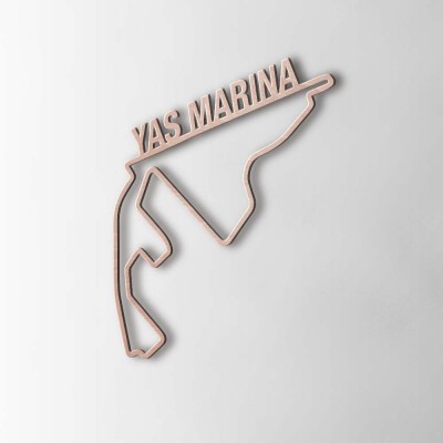 Wanddecoratie | F1 Circuit Yas Marina | Hout - 2 Wanddecoratie | F1 Circuit Yas Marina | Hout - 2