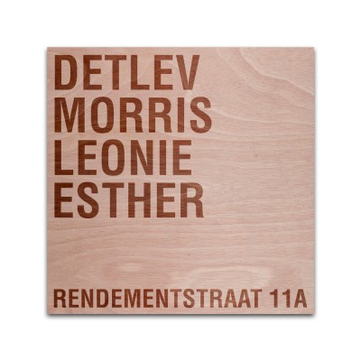 Ontwerp Je Eigen Houten Naambord Achilles - 1