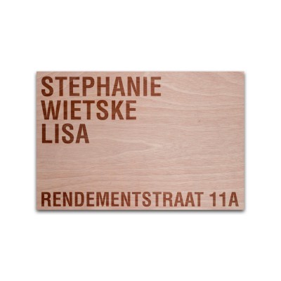 Ontwerp Je Eigen Houten Naambord Babis - 1