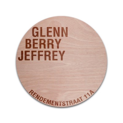 Ontwerp Je Eigen Houten Naambord Dimi - 1