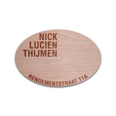 Ontwerp Je Eigen Houten Naambord Elena - 1