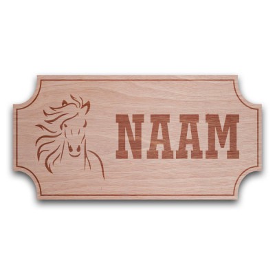 Houten Naambord Klassiek Paard - 1