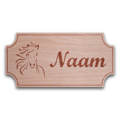 Houten Naambord Klassiek Paard - 2
