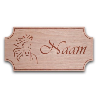Houten Naambord Klassiek Paard - 3