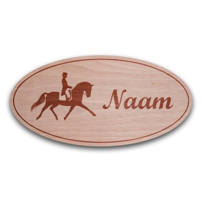 Houten Naambord Ovaal Dressuur - 3
