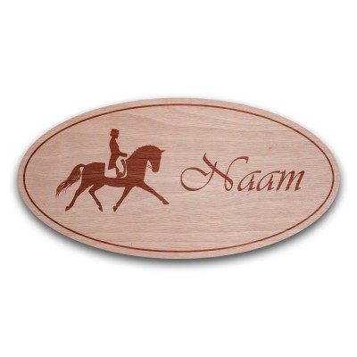 Houten Naambord Ovaal Dressuur - 2