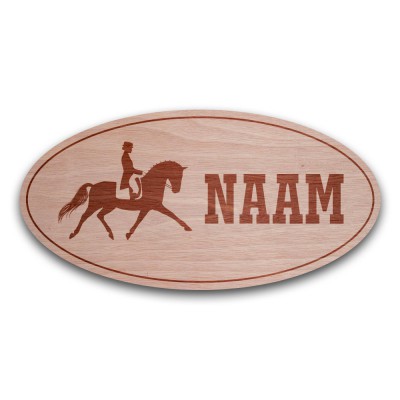 Houten Naambord Ovaal Dressuur - 1