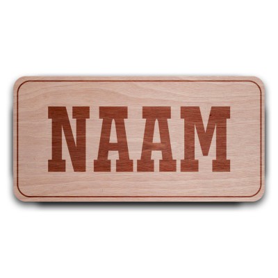 Houten Naambord Rechthoek - 1