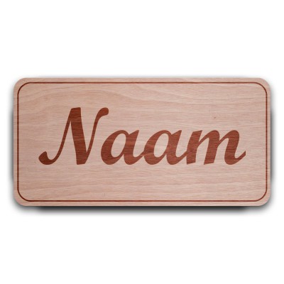 Houten Naambord Rechthoek - 2