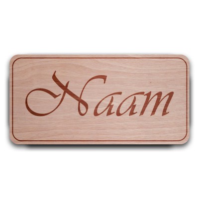 Houten Naambord Rechthoek - 3