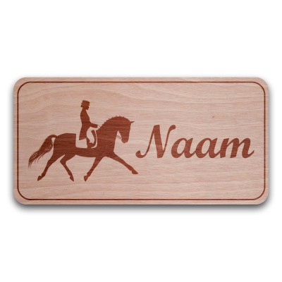 Houten Naambord Rechthoek Dressuur - 2