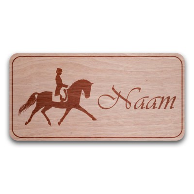 Houten Naambord Rechthoek Dressuur - 3