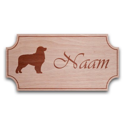 Houten Naambord Klassiek Berner Sennenhond - 2