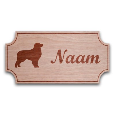 Houten Naambord Klassiek Berner Sennenhond - 3