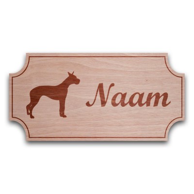 Houten Naambord Klassiek Boxer - 1