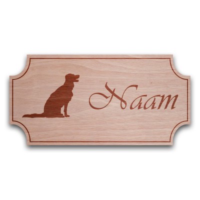 Houten Naambord Klassiek Golden Retriever - 3