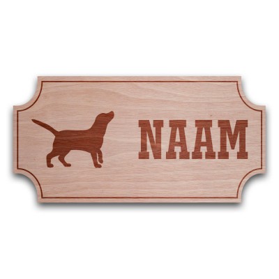 Houten Naambord Klassiek Labrador - 2