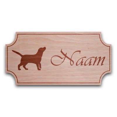 Houten Naambord Klassiek Labrador - 3