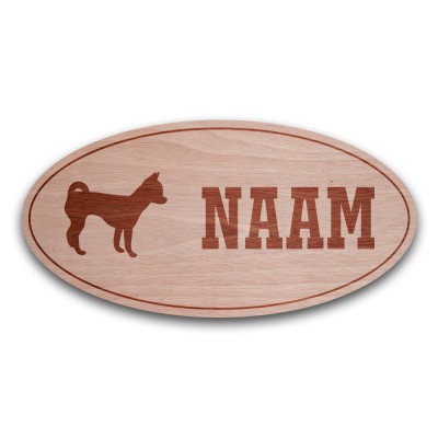 Houten Naambord Ovaal Chihuahua - 1