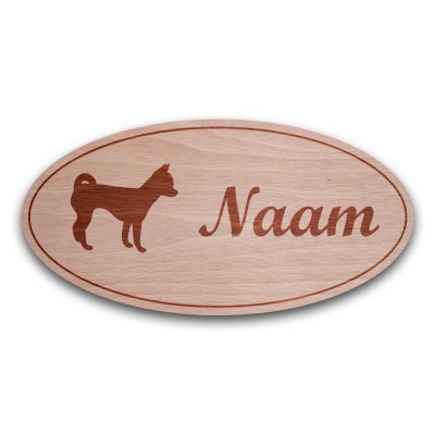 Houten Naambord Ovaal Chihuahua - 2