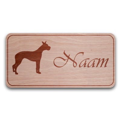 Houten Naambord Rechthoek Boxer - 3