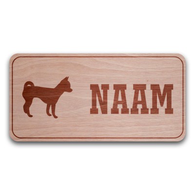 Houten Naambord Rechthoek Chihuahua - 1