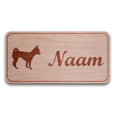 Houten Naambord Rechthoek Chihuahua - 2