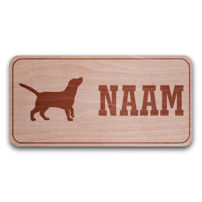 Houten Naambord Rechthoek Labrador - 2